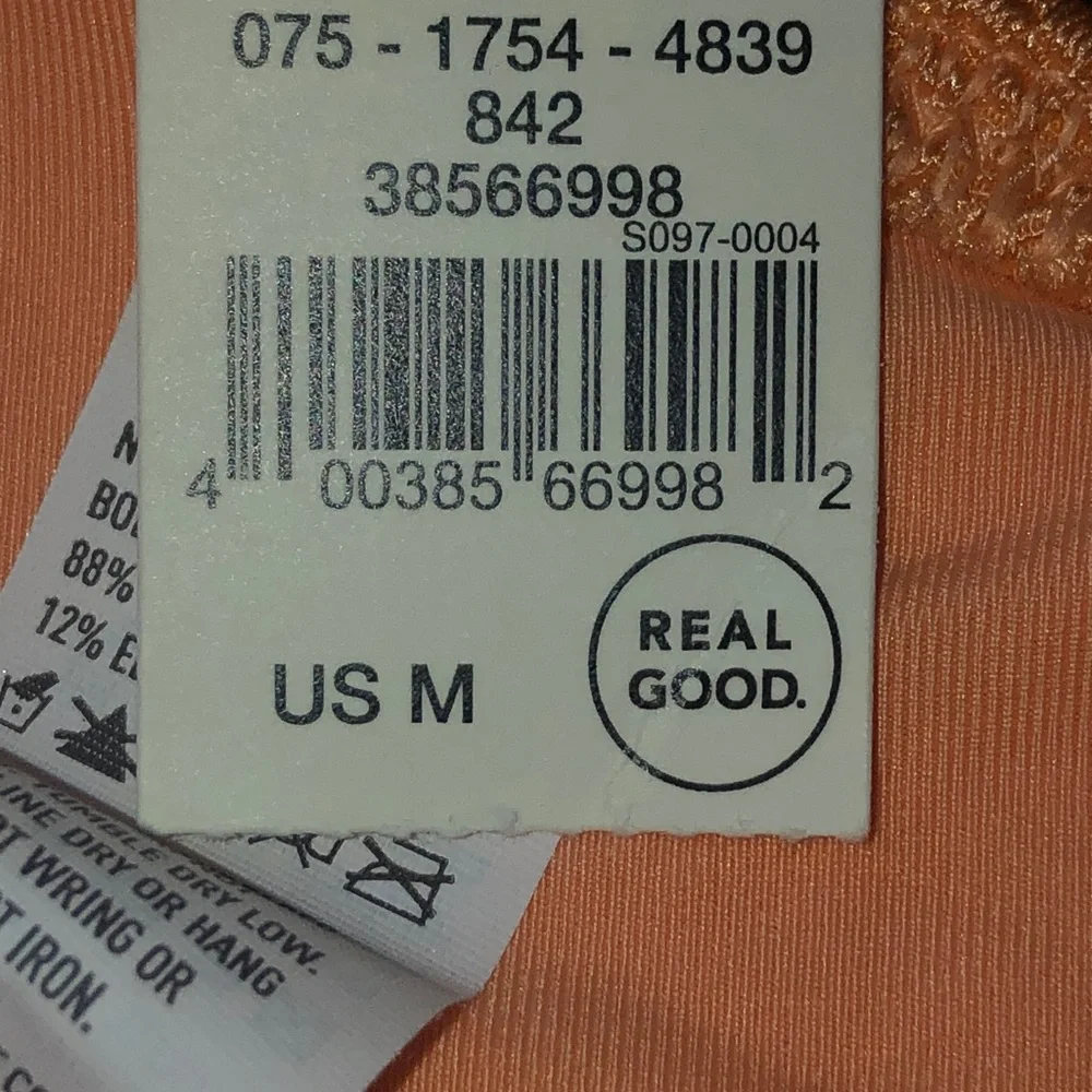 aerie Peach Textured Bikini Bottoms